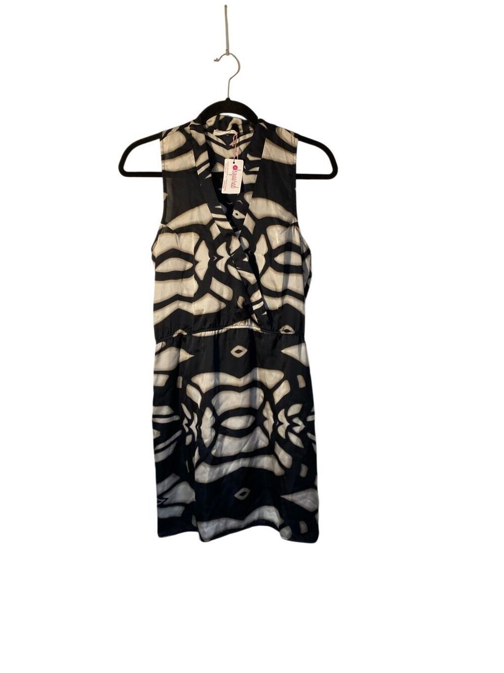 NWT Kate & lily women’s black and white abstract print lined dress S